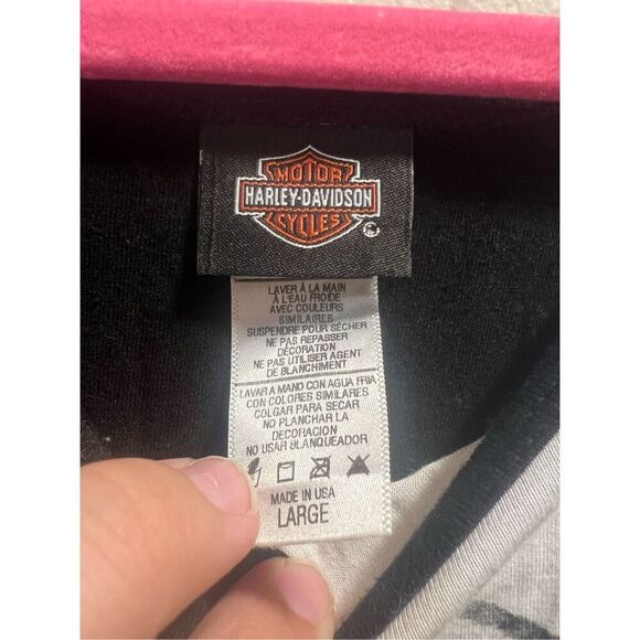 Harley Davidson 2 Tone Tank Top Woman’s Large  Skull Print - Picture 6 of 11